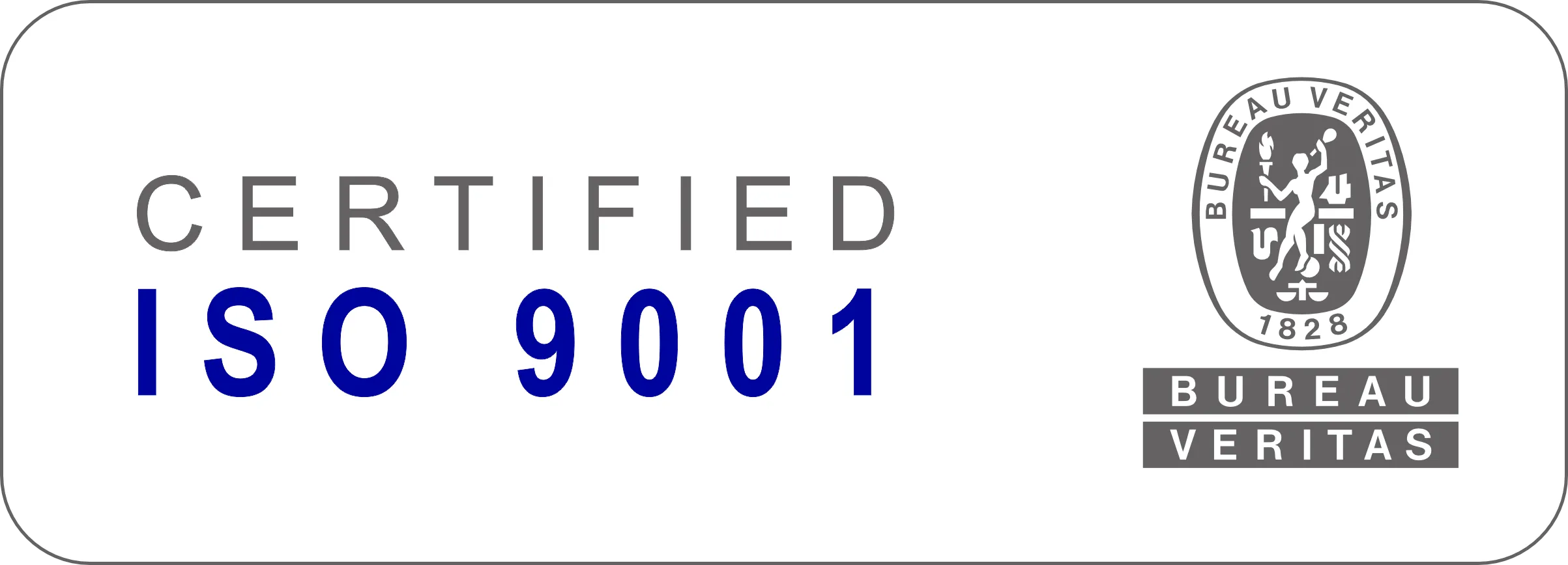 Sello Certified ISO 9001 de Bureau Veritas